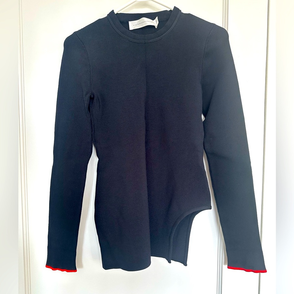 Victoria Beckham geometric shirt with cutout